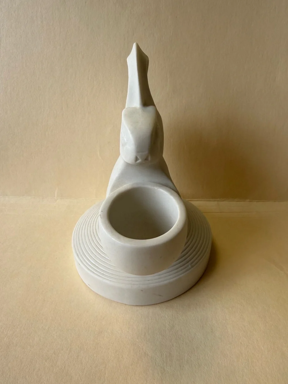 Jonathan Adler White Bisque Porcelain Squirrel Match Holder.